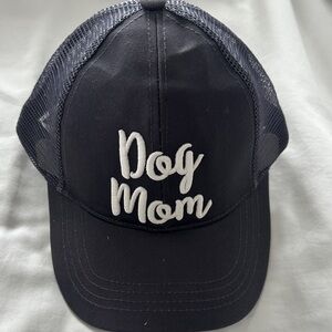 C.C Dog Mom Charcoal Gray Cap